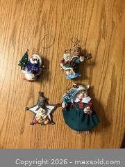 MaxSold Auction: 4 Christmas Ornaments  - Kingston (Ontario, Canada) SELLER MANAGED Downsizing Online Auction - Juniper Drive