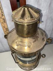 MaxSold Auction: Ankerlicht Brass Nautical Ship Lantern — Oil/Kerosene Wick - Warwick (Rhode Island, USA) SELLER MANAGED Reseller Online Auction - Warwick Avenue