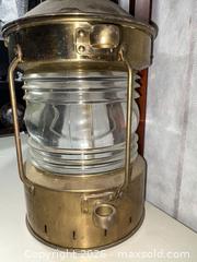 MaxSold Auction: Ankerlicht Brass Nautical Ship Lantern — Oil/Kerosene Wick - Warwick (Rhode Island, USA) SELLER MANAGED Reseller Online Auction - Warwick Avenue