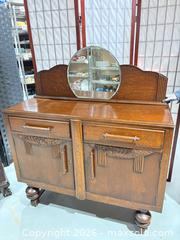 MaxSold Auction: Art Deco Sideboard Buffet with Mirror - Warwick (Rhode Island, USA) SELLER MANAGED Reseller Online Auction - Warwick Avenue