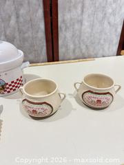 MaxSold Auction: Campbell's Soup Crock with Bowls and Children's Flatware Set - Warwick (Rhode Island, USA) SELLER MANAGED Reseller Online Auction - Warwick Avenue