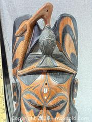 MaxSold Auction: Carved Hardwood Tribal/Ceremonial Wall Mask, ~30" Tall - Warwick (Rhode Island, USA) SELLER MANAGED Reseller Online Auction - Warwick Avenue