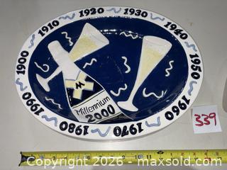 MaxSold Auction: Clayart Millennium Decorative Plate with Matching Condiment Dish - Warwick (Rhode Island, USA) SELLER MANAGED Reseller Online Auction - Warwick Avenue