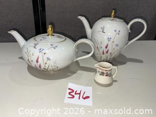 MaxSold Auction: Eschenbach Porcelain Tea & Coffee Set — Dragonfly, Gold Trim - Warwick (Rhode Island, USA) SELLER MANAGED Reseller Online Auction - Warwick Avenue