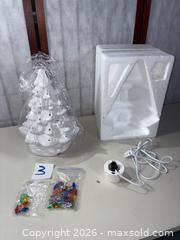 MaxSold Auction: Glazed White Ceramic Light-Up Christmas Tree, 12 in (Complete Set) - Warwick (Rhode Island, USA) SELLER MANAGED Reseller Online Auction - Warwick Avenue