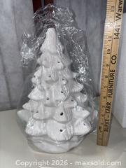 MaxSold Auction: Glazed White Ceramic Light-Up Christmas Tree, 12 in (Complete Set) - Warwick (Rhode Island, USA) SELLER MANAGED Reseller Online Auction - Warwick Avenue