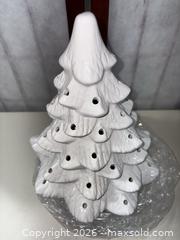 MaxSold Auction: Glazed White Ceramic Light-Up Christmas Tree, 12 in (Complete Set) - Warwick (Rhode Island, USA) SELLER MANAGED Reseller Online Auction - Warwick Avenue