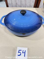 MaxSold Auction: Kitchen Lot: Lodge Blue Enameled Cast-Iron Pan, Cutting Board, Containers - Warwick (Rhode Island, USA) SELLER MANAGED Reseller Online Auction - Warwick Avenue