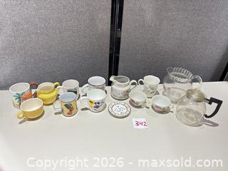 MaxSold Auction: Lot of 14 Assorted Teacups, Creamers, Pitchers and Mugs - Warwick (Rhode Island, USA) SELLER MANAGED Reseller Online Auction - Warwick Avenue
