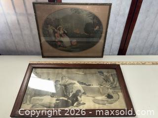 MaxSold Auction: Lot of 2 Framed French Engraved Prints - Warwick (Rhode Island, USA) SELLER MANAGED Reseller Online Auction - Warwick Avenue