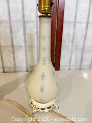 MaxSold Auction: Lot of 2 Vintage Mid-Century Milk Glass Table Lamps with Metal Bases - Warwick (Rhode Island, USA) SELLER MANAGED Reseller Online Auction - Warwick Avenue