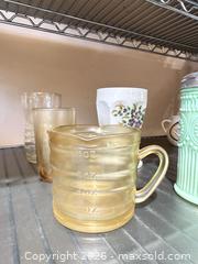 MaxSold Auction: Lot of Vintage Mid-Century Glassware: Jadeite, Amber, Milk - Warwick (Rhode Island, USA) SELLER MANAGED Reseller Online Auction - Warwick Avenue
