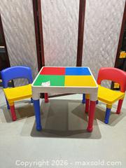 MaxSold Auction: Tot Tutors Children's Plastic Activity Table with 2 Chairs - Warwick (Rhode Island, USA) SELLER MANAGED Reseller Online Auction - Warwick Avenue
