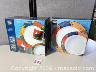 MaxSold Auction: Warren Kimble (Sakura by Oneida) Henny & Penny Stoneware Set - Warwick (Rhode Island, USA) SELLER MANAGED Reseller Online Auction - Warwick Avenue