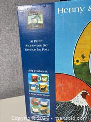 MaxSold Auction: Warren Kimble (Sakura by Oneida) Henny & Penny Stoneware Set - Warwick (Rhode Island, USA) SELLER MANAGED Reseller Online Auction - Warwick Avenue
