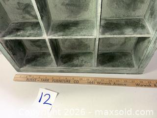 MaxSold Auction: Wood Cubby Display Shadow Box, 9-Compartment 3x3 Grid - Warwick (Rhode Island, USA) SELLER MANAGED Reseller Online Auction - Warwick Avenue