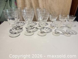 MaxSold Auction: Etched Glass Stemware Lot, 10 Pieces (Goblets & Coupes) - Clarkstown (New York, USA) SELLER MANAGED Downsizing Online Auction -  Old Mill Road