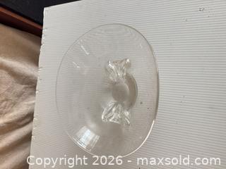 MaxSold Auction: Lot of 2 Clear Glass Decorative Serving Bowls - Clarkstown (New York, USA) SELLER MANAGED Downsizing Online Auction -  Old Mill Road