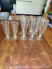 MaxSold Auction: Set of 8 Clear Glass Champagne Flutes - Clarkstown (New York, USA) SELLER MANAGED Downsizing Online Auction -  Old Mill Road