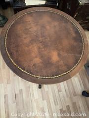 MaxSold Auction: Vintage Round Pedestal Side Table  - Clarkstown (New York, USA) SELLER MANAGED Downsizing Online Auction -  Old Mill Road