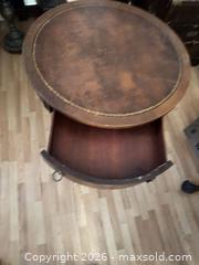 MaxSold Auction: Vintage Round Pedestal Side Table  - Clarkstown (New York, USA) SELLER MANAGED Downsizing Online Auction -  Old Mill Road