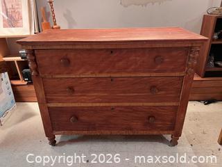 MaxSold Auction: Antique Solid Wood 3-Drawer Dresser Chest C - Toronto (Ontario, Canada) Moving Online Auction - Mount Pleasant Road