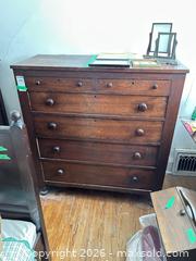 MaxSold Auction: Antique/Vintage Solid Wood Chest of Drawers 44 x 18.5 x 46 in D - Toronto (Ontario, Canada) Moving Online Auction - Mount Pleasant Road