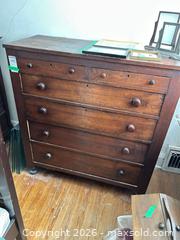 MaxSold Auction: Antique/Vintage Solid Wood Chest of Drawers 44 x 18.5 x 46 in D - Toronto (Ontario, Canada) Moving Online Auction - Mount Pleasant Road