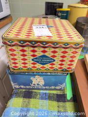 MaxSold Auction: Assorted Vintage Metal Tins & Stoneware Marmalade Jars and More B - Toronto (Ontario, Canada) Moving Online Auction - Mount Pleasant Road