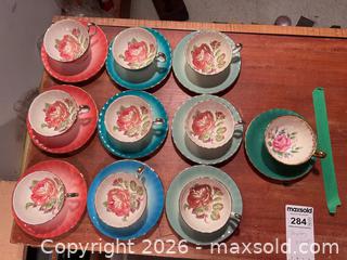 MaxSold Auction: Aynsley Bone China Cups & Saucers Set - 10 Cups + 10 Saucers B - Toronto (Ontario, Canada) Moving Online Auction - Mount Pleasant Road