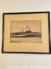 MaxSold Auction: Framed Signed Charcoal/Pencil Minimalist Landscape B - Toronto (Ontario, Canada) Moving Online Auction - Mount Pleasant Road