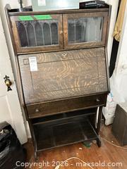 MaxSold Auction: Quartersawn Oak Secretary Drop-Front Desk, Mission Style C - Toronto (Ontario, Canada) Moving Online Auction - Mount Pleasant Road