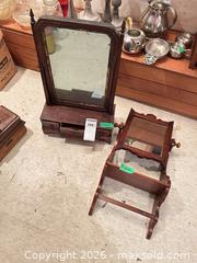 MaxSold Auction: Tabletop Swivel Vanity Mirror, Hall Mirror with Shelf - Toronto (Ontario, Canada) Moving Online Auction - Mount Pleasant Road