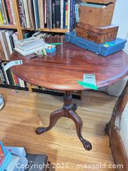 MaxSold Auction: Tilt-Top Mahogany Pedestal Tripod Table,  C - Toronto (Ontario, Canada) Moving Online Auction - Mount Pleasant Road