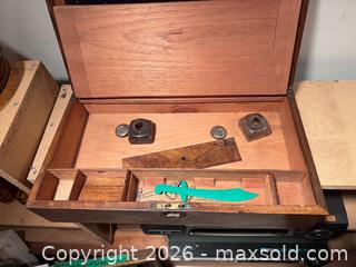 MaxSold Auction: Vintage Burl Wood Writing Box / Lap Desk with Inkwells B - Toronto (Ontario, Canada) Moving Online Auction - Mount Pleasant Road