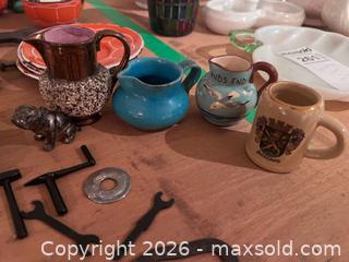 MaxSold Auction: Vintage Miniature Orange Enamelware Tea Set with Mixed Small Metal Tools B - Toronto (Ontario, Canada) Moving Online Auction - Mount Pleasant Road