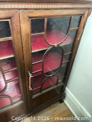 MaxSold Auction: Wood Veneer Bookcase with Glass Doors and Felt-Lined Shelves C - Toronto (Ontario, Canada) Moving Online Auction - Mount Pleasant Road