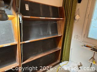 MaxSold Auction: Wood Veneer Wall/Free-Standing Bookshelf with Chalkboard Back C - Toronto (Ontario, Canada) Moving Online Auction - Mount Pleasant Road
