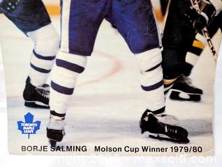 MaxSold Auction: 1980 BORJE SALMING POSTER ON GAME PROGRAM TEAM LINEUP - Kingston (Ontario, Canada) SELLER MANAGED Downsizing Online Auction - Rosemund Crescent