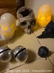 MaxSold Auction: Assorted Skull Decor Set with LED Flameless Skull Candles - Los Angeles  (California, USA) SELLER MANAGED Estate Sale Online Auction - Granville Avenue