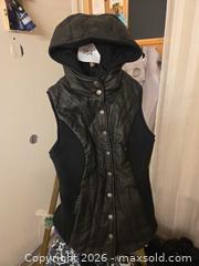 MaxSold Auction: Cigno Nero Black Genuine Leather Hooded Quilted Vest  - Los Angeles  (California, USA) SELLER MANAGED Estate Sale Online Auction - Granville Avenue