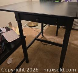 MaxSold Auction: Drop down leaf Kitchen table table & 4 wood chairs chairs  - Los Angeles  (California, USA) SELLER MANAGED Estate Sale Online Auction - Granville Avenue
