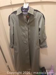 MaxSold Auction: J. G. Hook Size 6 Trench Coat with Pleated Center back - Los Angeles  (California, USA) SELLER MANAGED Estate Sale Online Auction - Granville Avenue