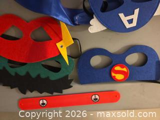 MaxSold Auction: Kids Costume Accessories Lot — Capes, Felt Masks, Slap Bracelets - Los Angeles  (California, USA) SELLER MANAGED Estate Sale Online Auction - Granville Avenue