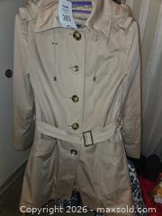 MaxSold Auction: Michael Kors Beige/Tan Hooded Trench Coat, Size S - Los Angeles  (California, USA) SELLER MANAGED Estate Sale Online Auction - Granville Avenue