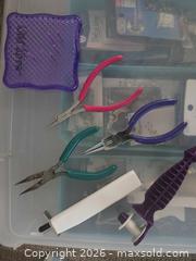 MaxSold Auction: Mixed Jewelry Making Supplies Lot – Beads, Chains, Tools (100+) and sewing supplies - Los Angeles  (California, USA) SELLER MANAGED Estate Sale Online Auction - Granville Avenue