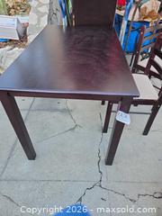MaxSold Auction: Rectangular Dining Table with 4 Ladder-Back Chairs - Los Angeles  (California, USA) SELLER MANAGED Estate Sale Online Auction - Granville Avenue