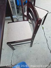 MaxSold Auction: Rectangular Dining Table with 4 Ladder-Back Chairs - Los Angeles  (California, USA) SELLER MANAGED Estate Sale Online Auction - Granville Avenue