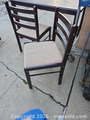 MaxSold Auction: Rectangular Dining Table with 4 Ladder-Back Chairs - Los Angeles  (California, USA) SELLER MANAGED Estate Sale Online Auction - Granville Avenue