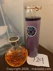 MaxSold Auction: Safari Perfume in decorative  Bottle with Silver Top & Purple Devotional Candle - Los Angeles  (California, USA) SELLER MANAGED Estate Sale Online Auction - Granville Avenue